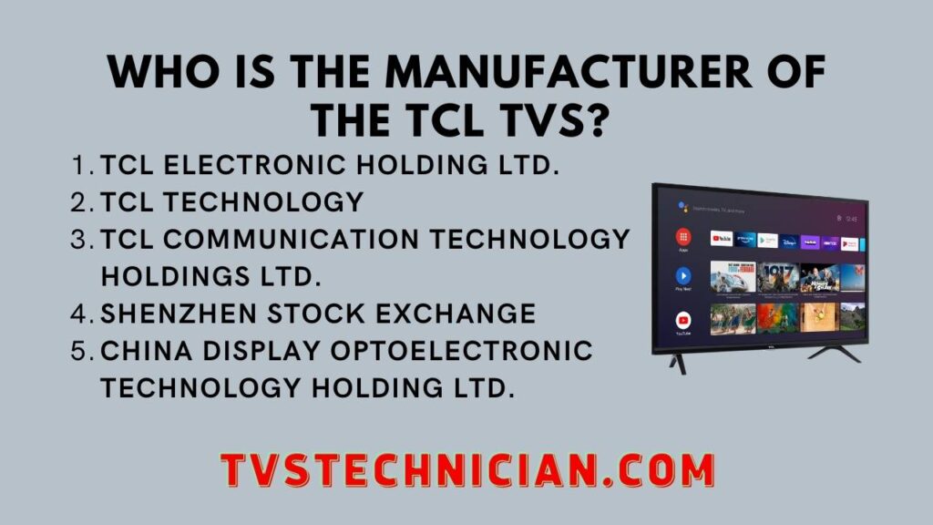 Who Makes The TCL TV - Manufacturer