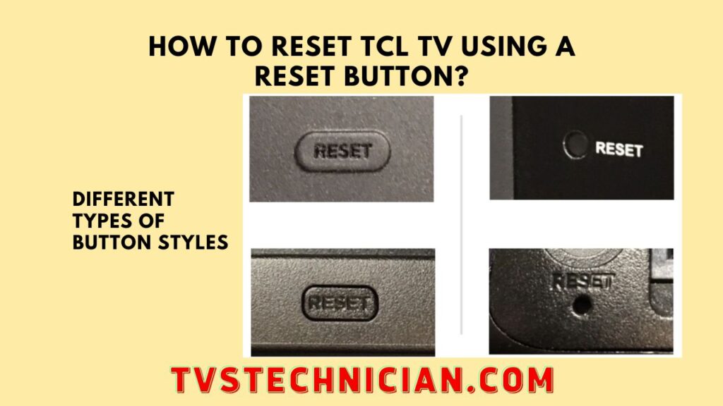 Reset A TCL TV using a TCL TV Reset Button  How To Use It For Factory Reset