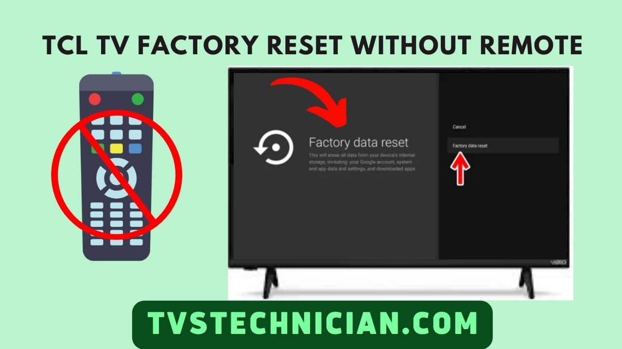 TCL TV Factory Reset Without Remote