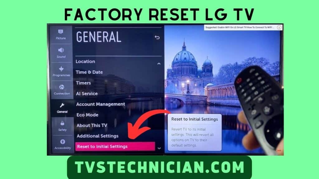 LG TV Could Not Establish A Connection To Access Point - Factory Reset TV