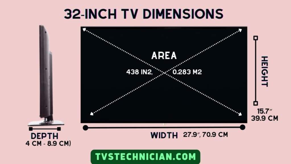 32 Inch Tv Dimensions and Size Chart