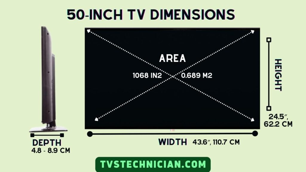 50 Inch Tv Dimensions and Size Chart