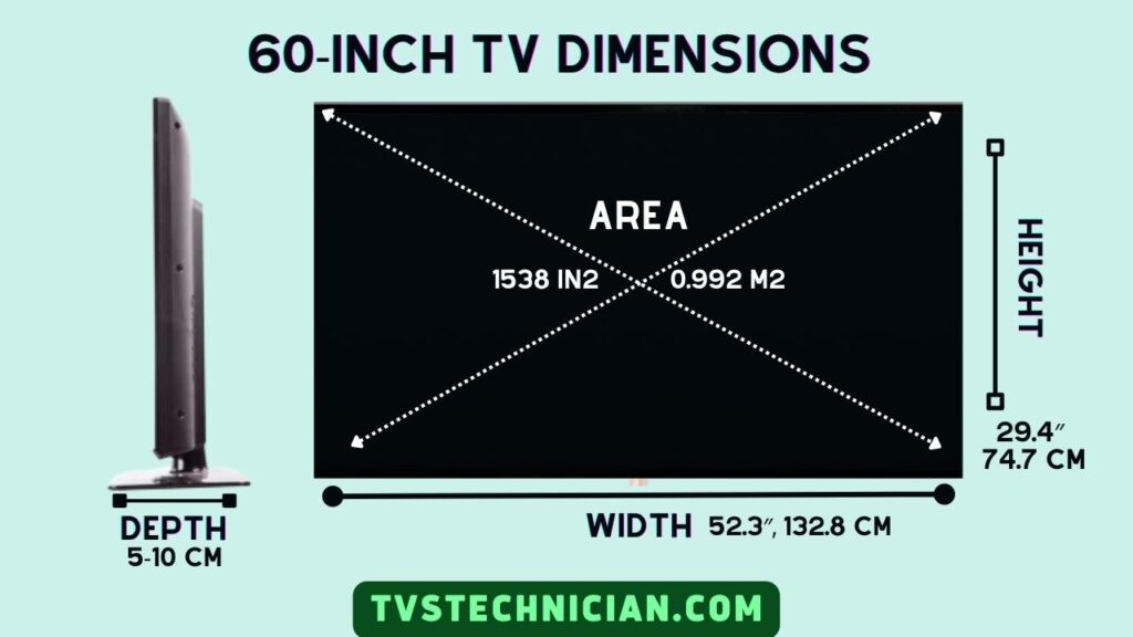 60 Inch Tv Dimensions and Size Chart