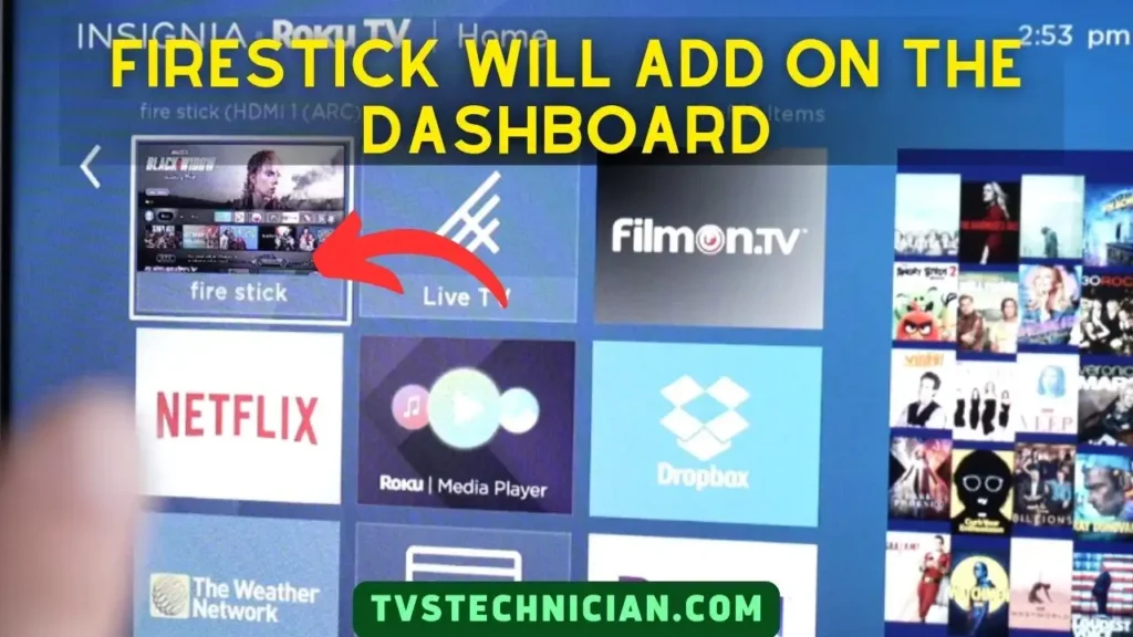 FireStick will be added on TV screen