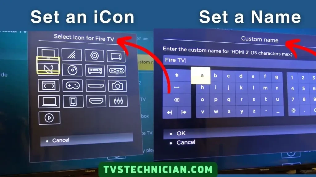 How To Connect Firestick To TCL Roku TV - Set name and icon