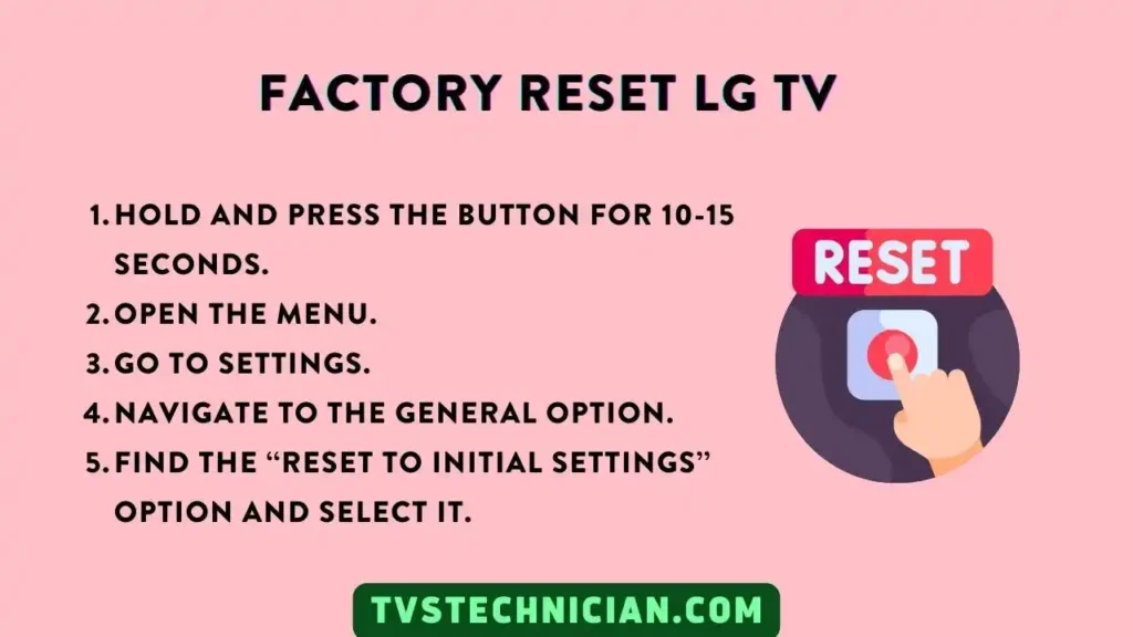 LG TV Not Connecting To Wi-Fi - Reset LG TV
