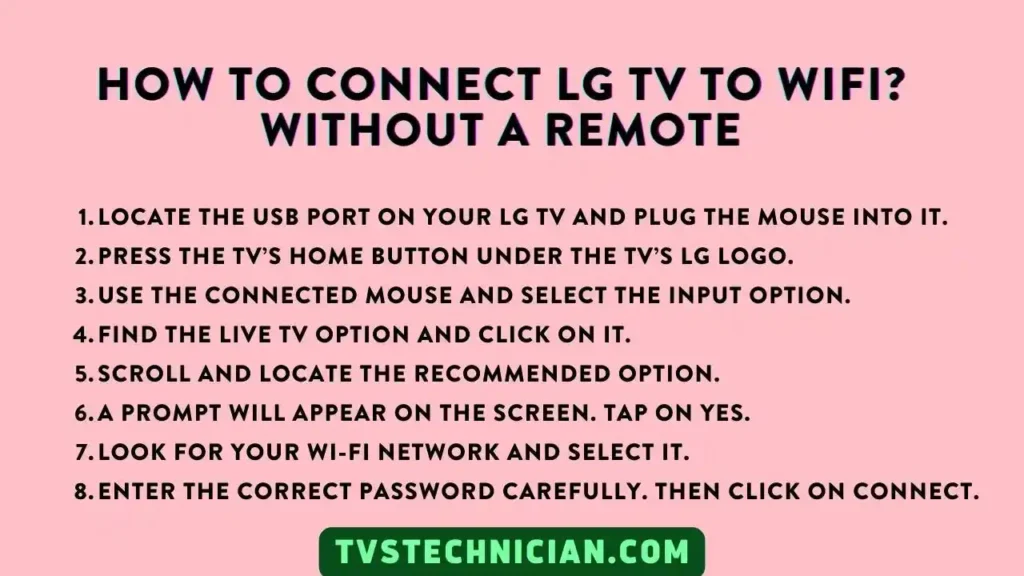 Step-by-step Guide How To Connect LG TV With Wifi Without Remote